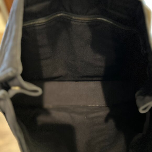 Hermes Foule MM Navy/Black Canvas Tote Bag - Picture 4 of 4